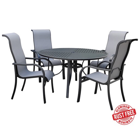 5 piece Seaside Black & Grey Dining